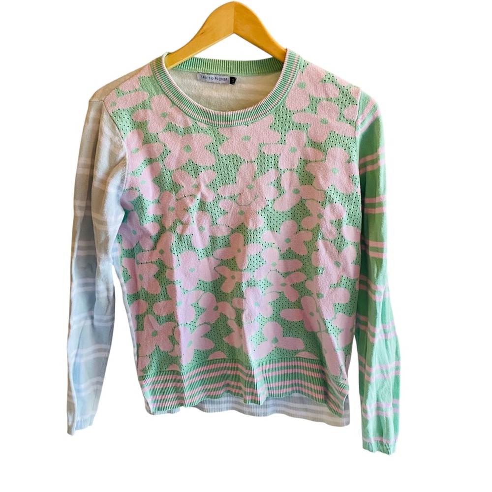 ZAKET & PLOVER Daisy Stripe Pullover Sweater